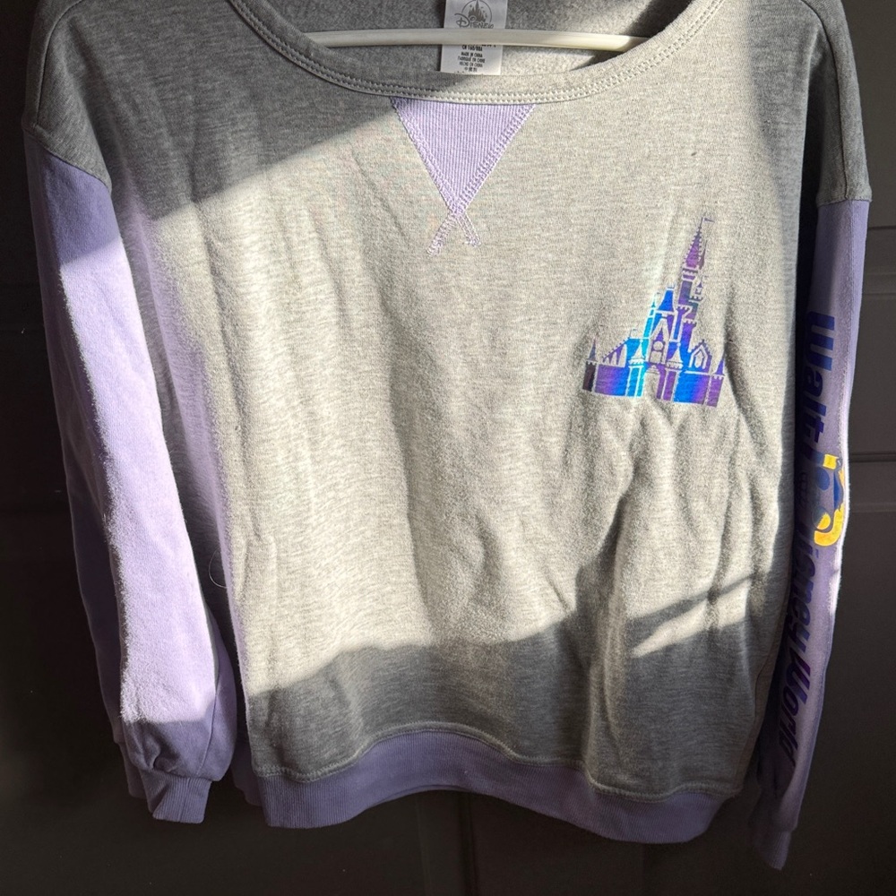 Gray and Purple Women's Top